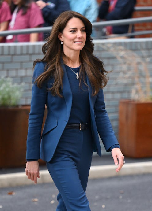 Kate Middleton cobalt blue coat Alexander McQueen Christmas Day