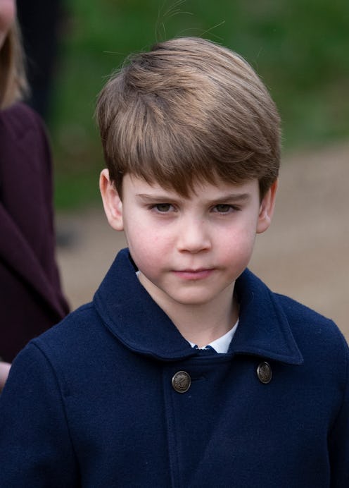 SANDRINGHAM, NORFOLK - DECEMBER 25: Prince Louis of Wales attends the Christmas Day service at St M...