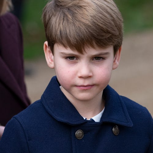 SANDRINGHAM, NORFOLK - DECEMBER 25:  Prince Louis of Wales attends the Christmas Day service at St M...