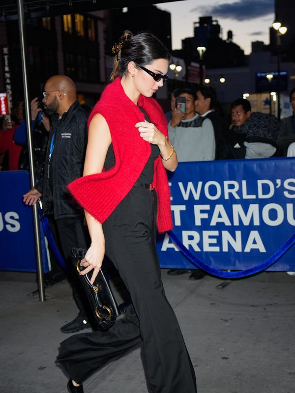 NEW YORK, NEW YORK - OCTOBER 08: Kendall Jenner is seen on October 08, 2023 in New York City. (Photo…