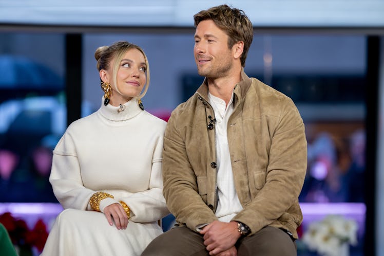 Glen Powell and Sydney Sweeney photographed on their flirty 'Anyone But You' press tour.