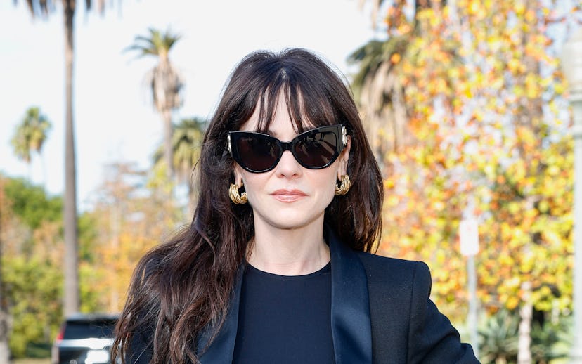 LOS ANGELES, CALIFORNIA - DECEMBER 02: Zooey Deschanel attends the Balenciaga Fall 24 Show on Decemb...
