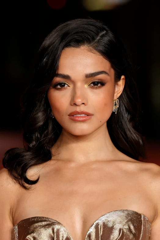 Rachel Zegler attended the 3rd Annual Academy Museum Gala in 2023 with golden eyeshadow in her eyes'…