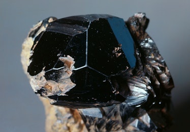 photo of a faceted chunk of hematite