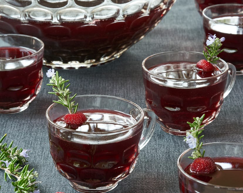 Holiday celebratory punch for a party.