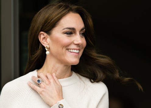 Princess of Wales, Kate Middleton, traded in her sun-kissed highlights for a dark chocolate brunette...