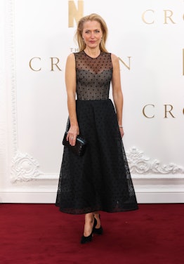 Gillian Anderson's LBD At The Crown Finale Celebration 