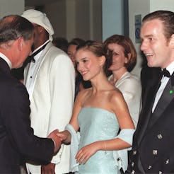 Prince Charles, Prince of Wales meets Natalie Portman.