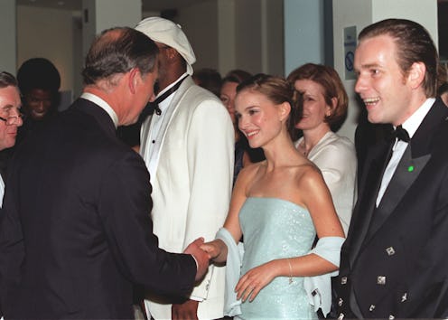 Prince Charles, Prince of Wales meets Natalie Portman. 