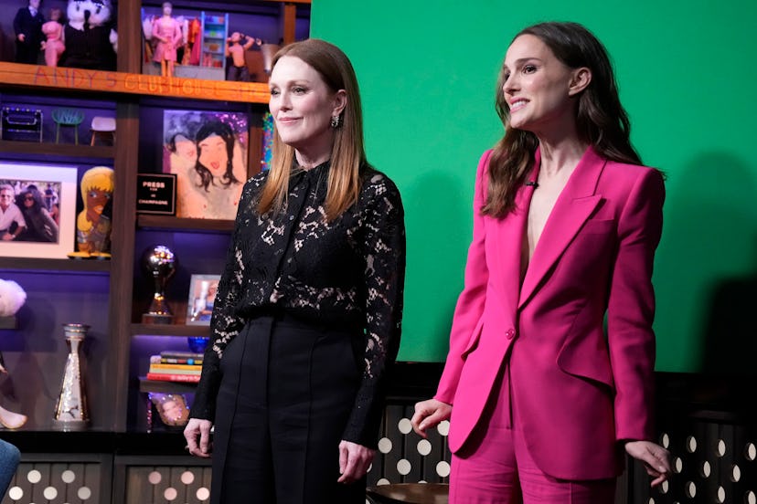 WATCH WHAT HAPPENS LIVE WITH ANDY COHEN -- Episode 20193 -- Pictured: (l-r) Julianne Moore; Natalie ...