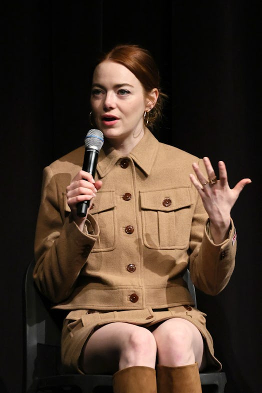 Emma Stone attends the "Poor Things" MoMA The Contenders 2023 Screening at Museum of Modern Art on D...