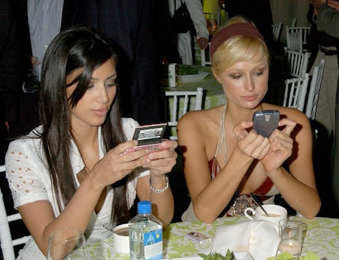 Kim Kardashian and Paris Hilton during "Entourage" Los Angeles Premiere - Red Carpet at Cinerama Dom...