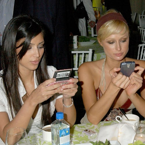 Kim Kardashian and Paris Hilton during "Entourage" Los Angeles Premiere - Red Carpet at Cinerama Dom...