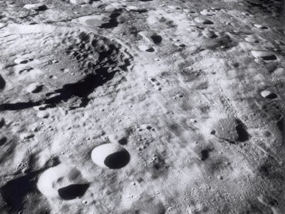 The far side of the Moon, photographed during NASA's Apollo 8 mission, December 1968. Apollo 8 astro...