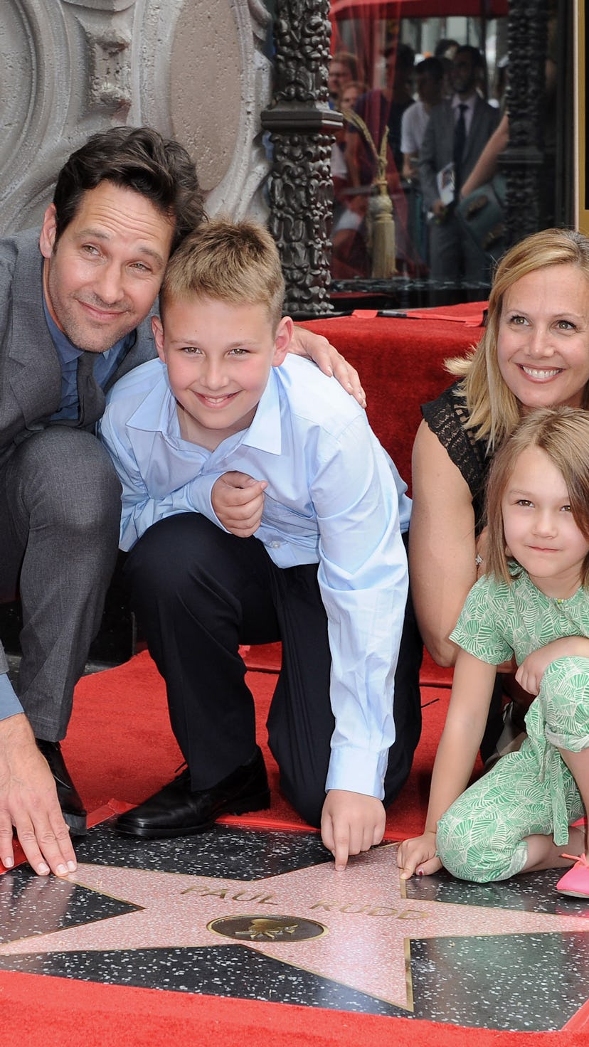 HOLLYWOOD, CA - JULY 01: Actor Paul Rudd, wife Julie Yaeger, son Jack Rudd and daughter Darby Rudd ...