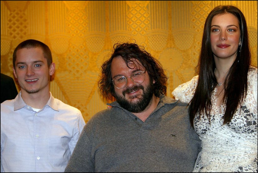 director, Peter Jackson , American actor Elijah Wood , Liv Tyler. (Photo by Pool LE FLOCH/TRAVERS/Ga...