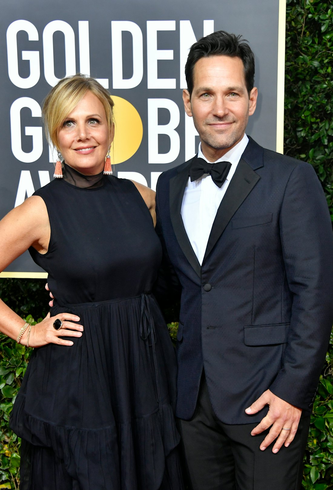 BEVERLY HILLS, CALIFORNIA - JANUARY 05: (L-R) Julie Yaeger and Paul Rudd attend the 77th Annual Gold...