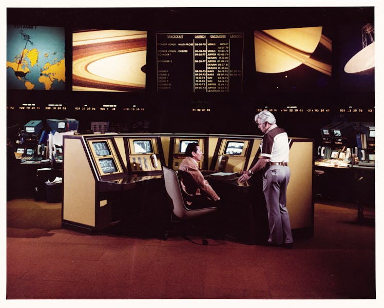 The control centre of the Deep Space Network (DSN) of the Jet Propulsion Laboratory in California, w...