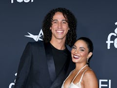 Cole Tucker and Vanessa Hudgens, who recently got engaged, together on the red carpet