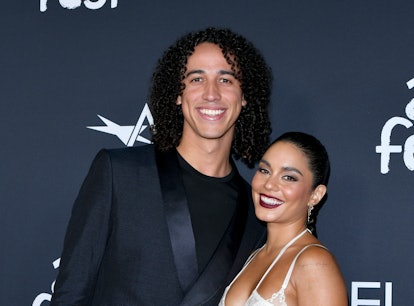 Cole Tucker and Vanessa Hudgens, who recently got engaged, together on the red carpet
