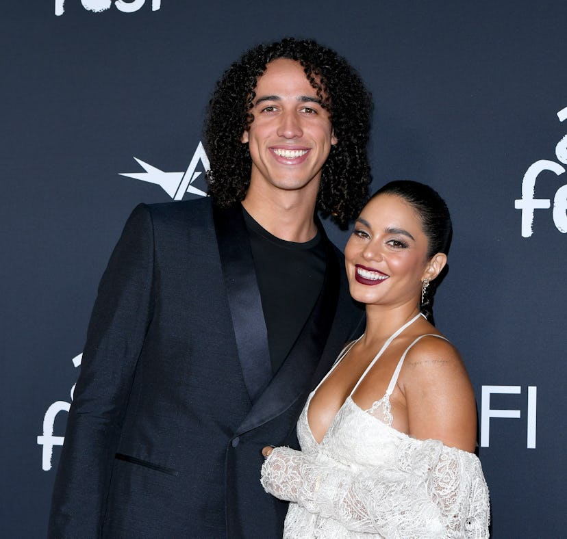 Cole Tucker and Vanessa Hudgens, who recently got engaged, together on the red carpet