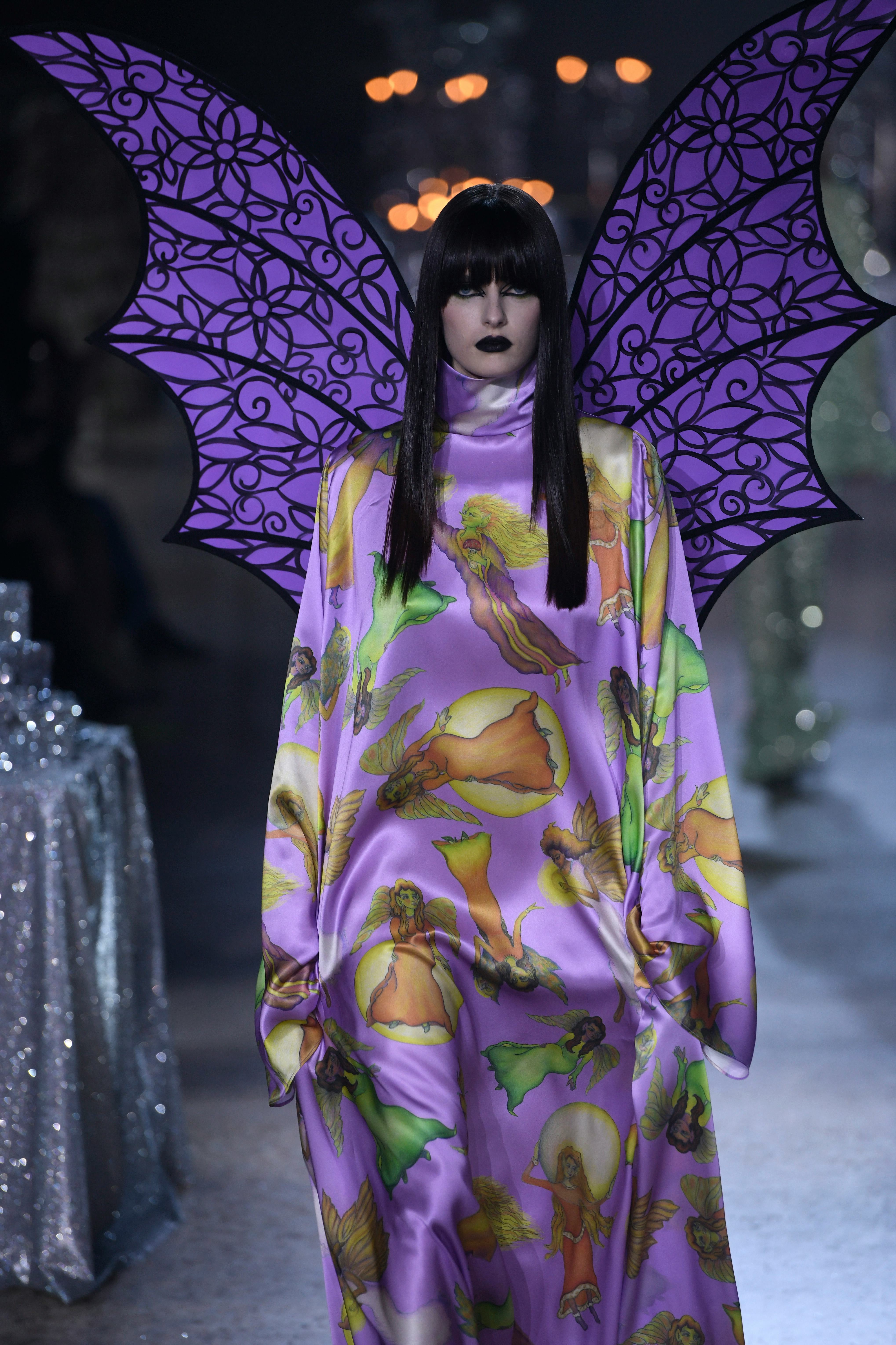 NEW YORK, NEW YORK - FEBRUARY 10: A model walks the runway at the Rodarte show during New York Fashi...