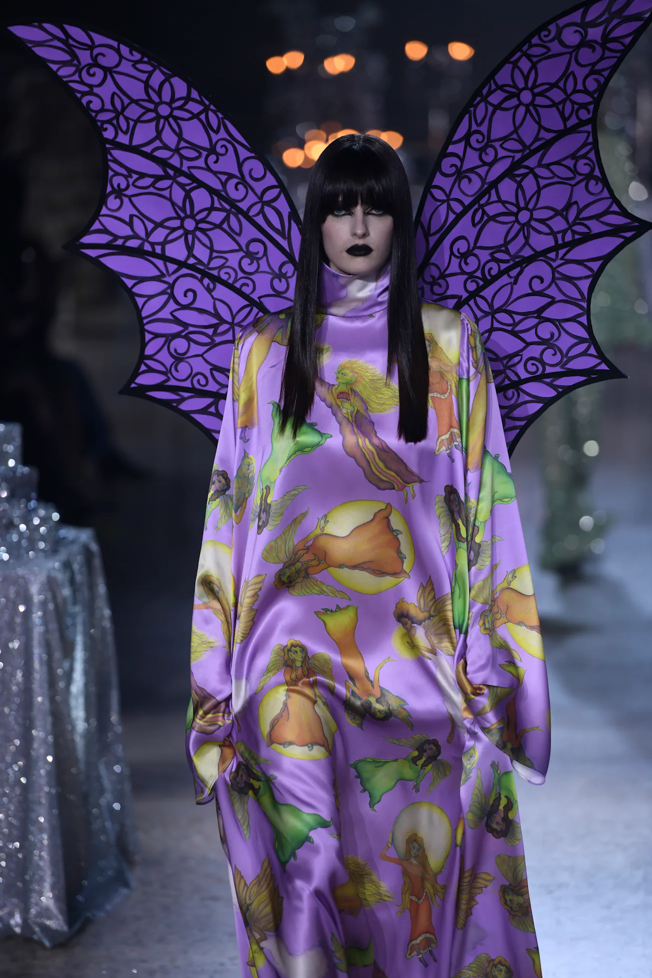 NEW YORK, NEW YORK - FEBRUARY 10: A model walks the runway at the Rodarte show during New York Fashi...