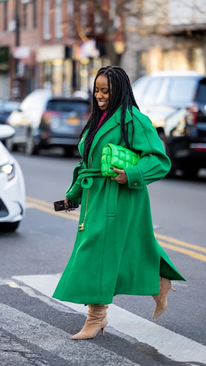Bright Green Outfits Are Dominating NYFW Fall/Winter 2023 Street Style