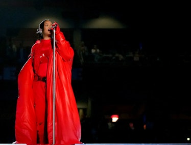 GLENDALE, ARIZONA - FEBRUARY 12:  Rihanna performs during Apple Music Super Bowl LVII Halftime Show ...