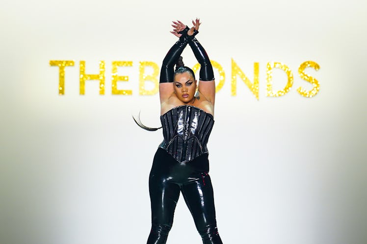 NEW YORK, NEW YORK - FEBRUARY 16: Parris Goebel walks the runway for The Blonds A/W 22 during New Yo...