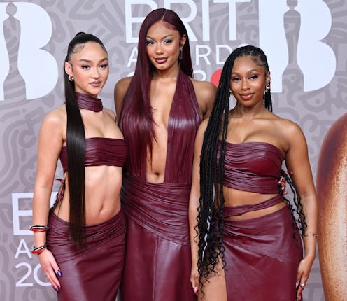 LONDON, ENGLAND - FEBRUARY 11: (EDITORIAL USE ONLY) Jorja Douglas, Stella Quaresma and Renée Downer ...