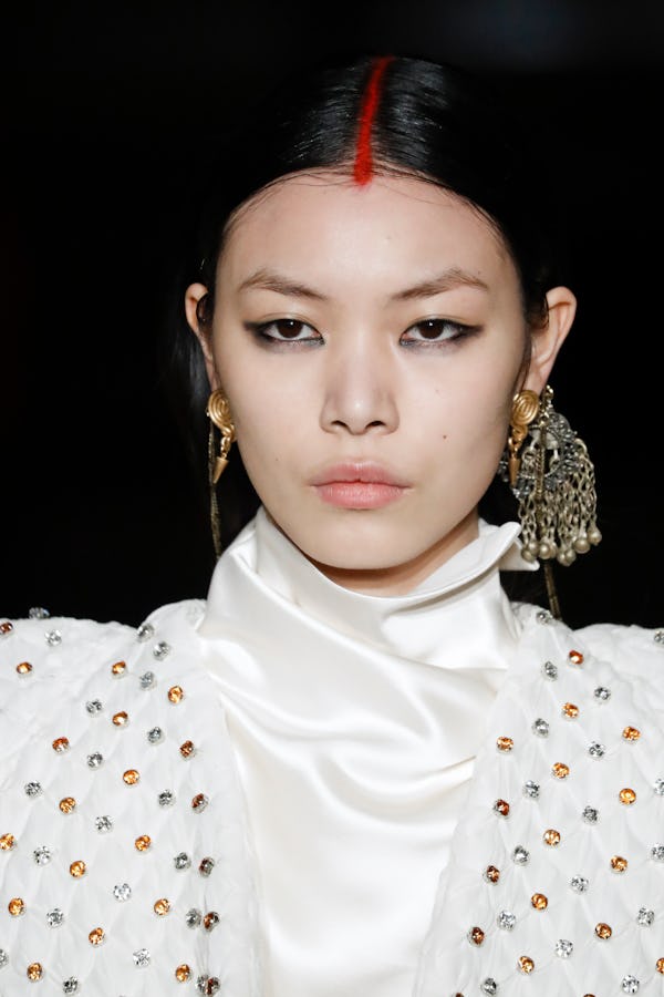 A model walks the runway during the Prabal Gurung Ready to Wear Fall/Winter 2023-2024 fashion show a...