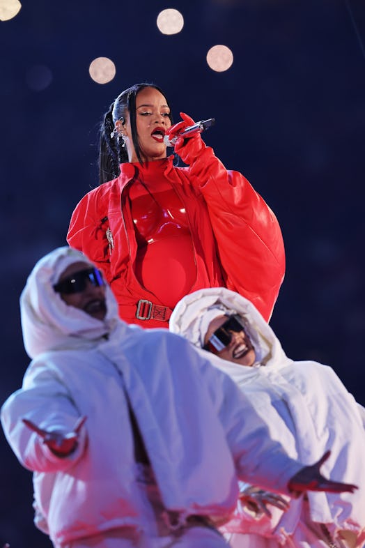 During her Feb. 12 Super Bowl halftime show, fans wondered if Rihanna was pregnant — and she confirm…