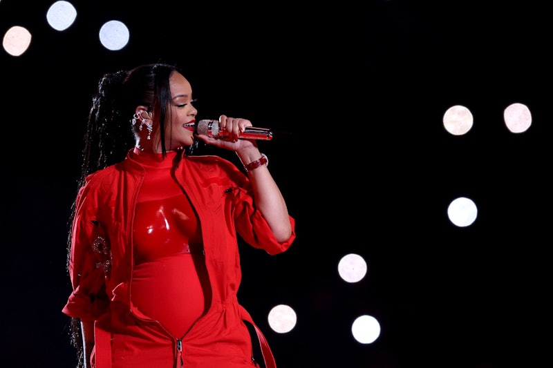 Rihanna's Super Bowl Halftime Show Makeup, Hair, & Nails