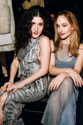 Kate Berlant and Jemima Kirke in the front row at Eckhaus Latta Fall 2023 Ready To Wear Fashion Show...