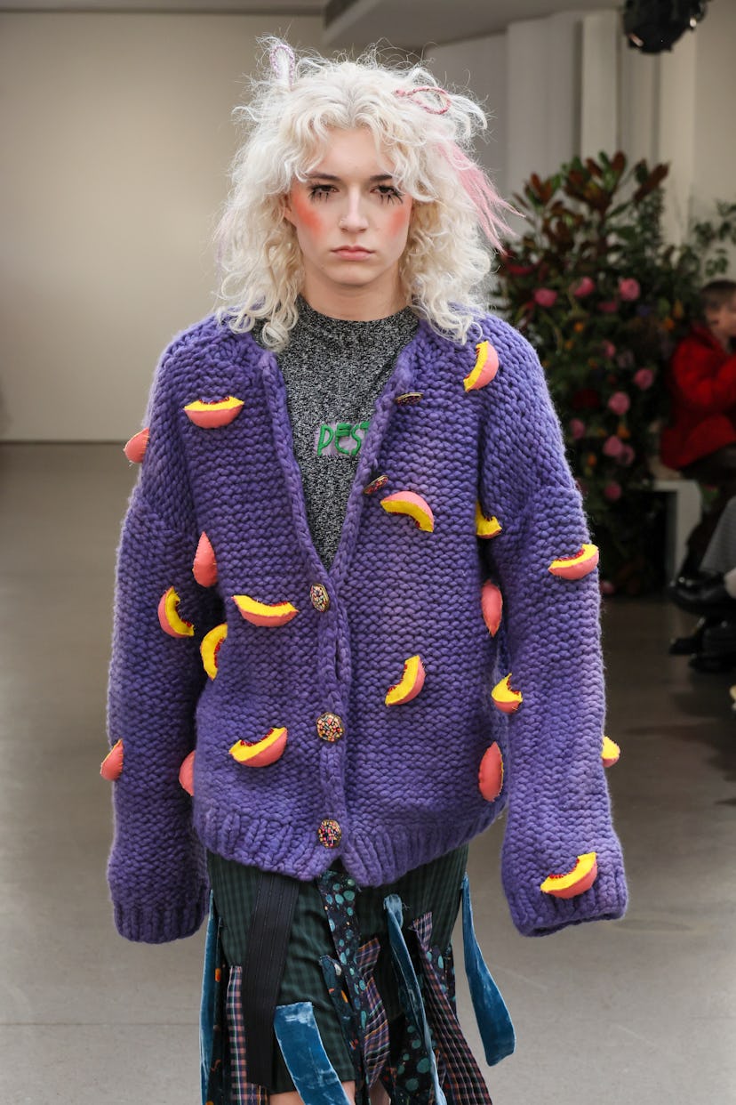 NEW YORK, NEW YORK - FEBRUARY 12: A model walks the runway at the Melke show during New York Fashion...