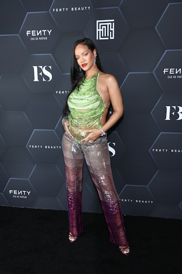  Rihanna poses for a picture as she celebrates her beauty brands fenty beauty and fenty skin 
