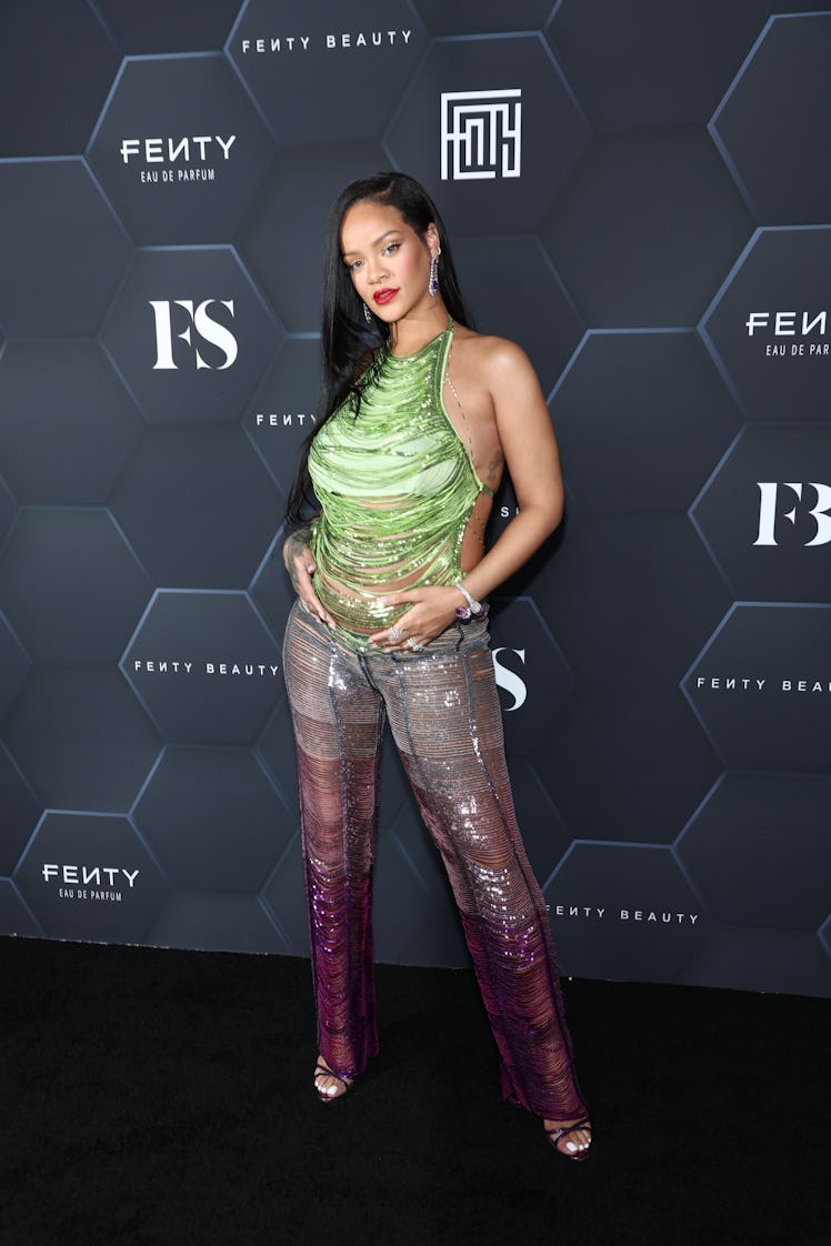  Rihanna poses for a picture as she celebrates her beauty brands fenty beauty and fenty skin 