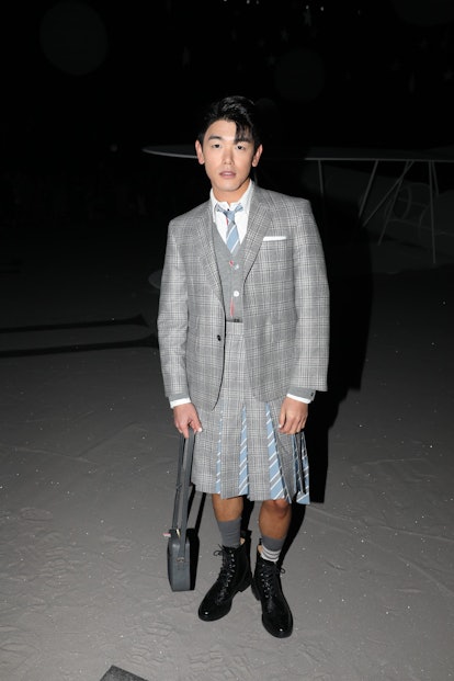 NEW YORK, NEW YORK - FEBRUARY 14: Eric Nam attends the Thom Browne fashion show during the February ...