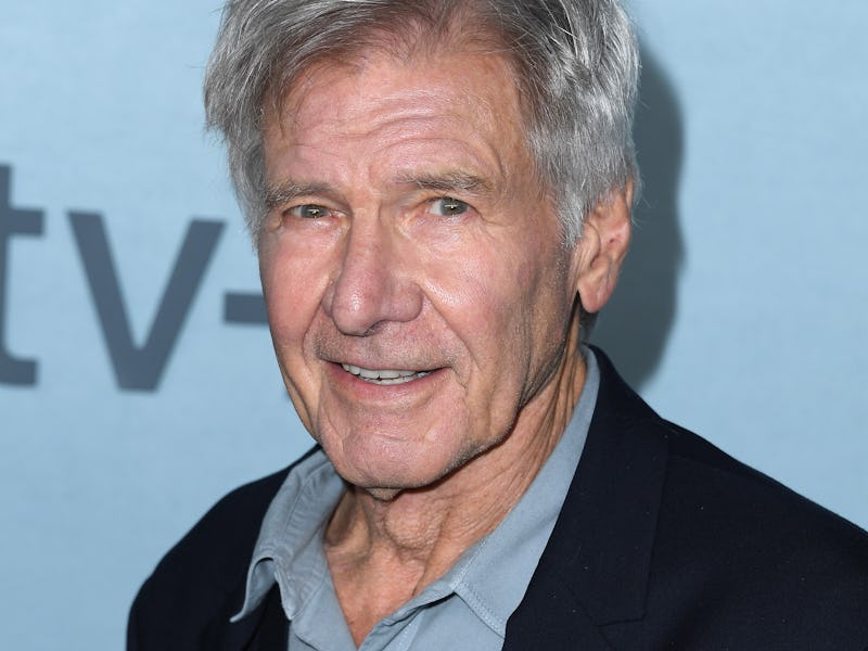 LOS ANGELES, CALIFORNIA - JANUARY 26: Harrison Ford arrives at the Premiere Of Apple TV+'s "Shrinkin...