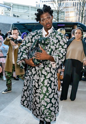 Lil Nas X New York Fashion Week 2023 street style. 