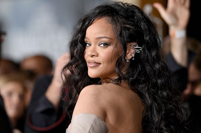 HOLLYWOOD, CALIFORNIA - OCTOBER 26: Rihanna attends Marvel Studios' "Black Panther 2: Wakanda Foreve...