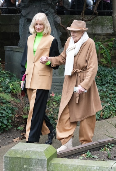 Joely Richardson (L) and Vanessa Redgrave attend Dame Vivienne Westwood's memorial service