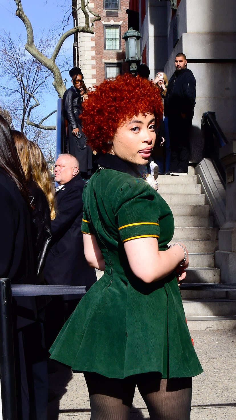 NEW YORK, NEW YORK - FEBRUARY 13:Ice Spice seenat Coach Fall 2023 Ready To Wear Fashion Show at Park...