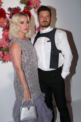 PARIS, FRANCE - JULY 05: Katy Perry and Orlando Bloom attend Louis Vuitton Parfum hosts dinner at Fo...