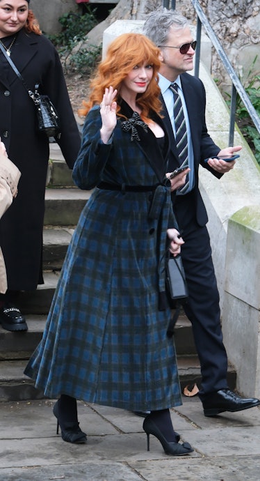 Christina Hendricks attends Dame Vivienne Westwood's memorial service