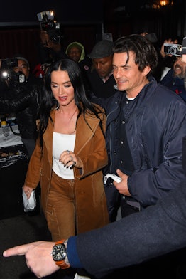NEW YORK, NEW YORK - JANUARY 27: Katy Perry and Orlando Bloom seen out for dinner in NoHo Manhattan ...