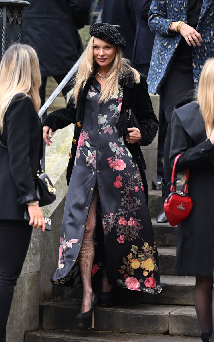 Kate Moss attends the Memorial Service for Dame Vivienne Westwood