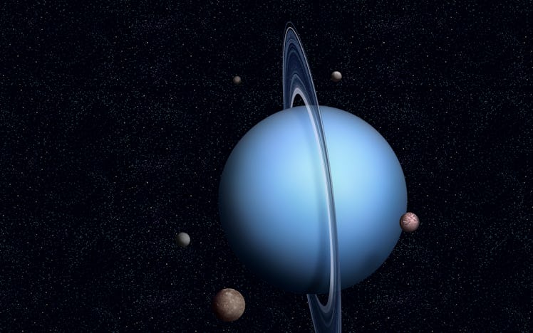 Natural satellite of Uranus, Uranus has at least 27 satellites: five outer moons, 11 small internal ...