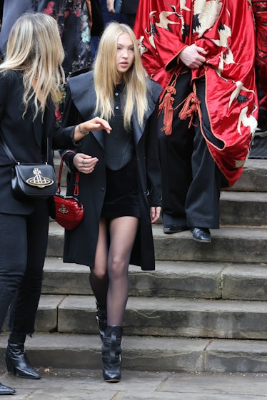 Lila Grace Moss attends a memorial service to honour & celebrate the life of Dame Vivienne Westwood 